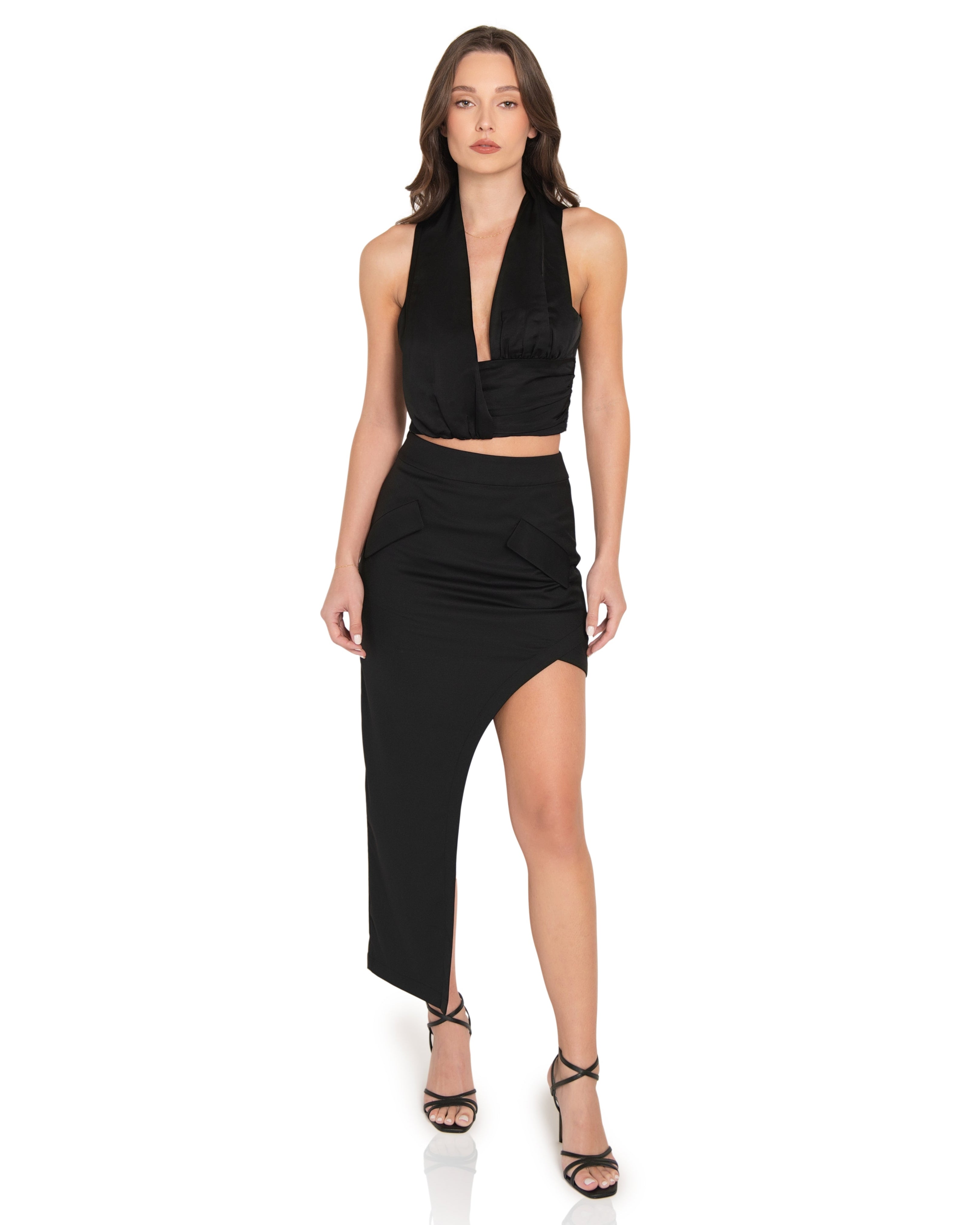 Aria Asymmetrical Midi Skirt
